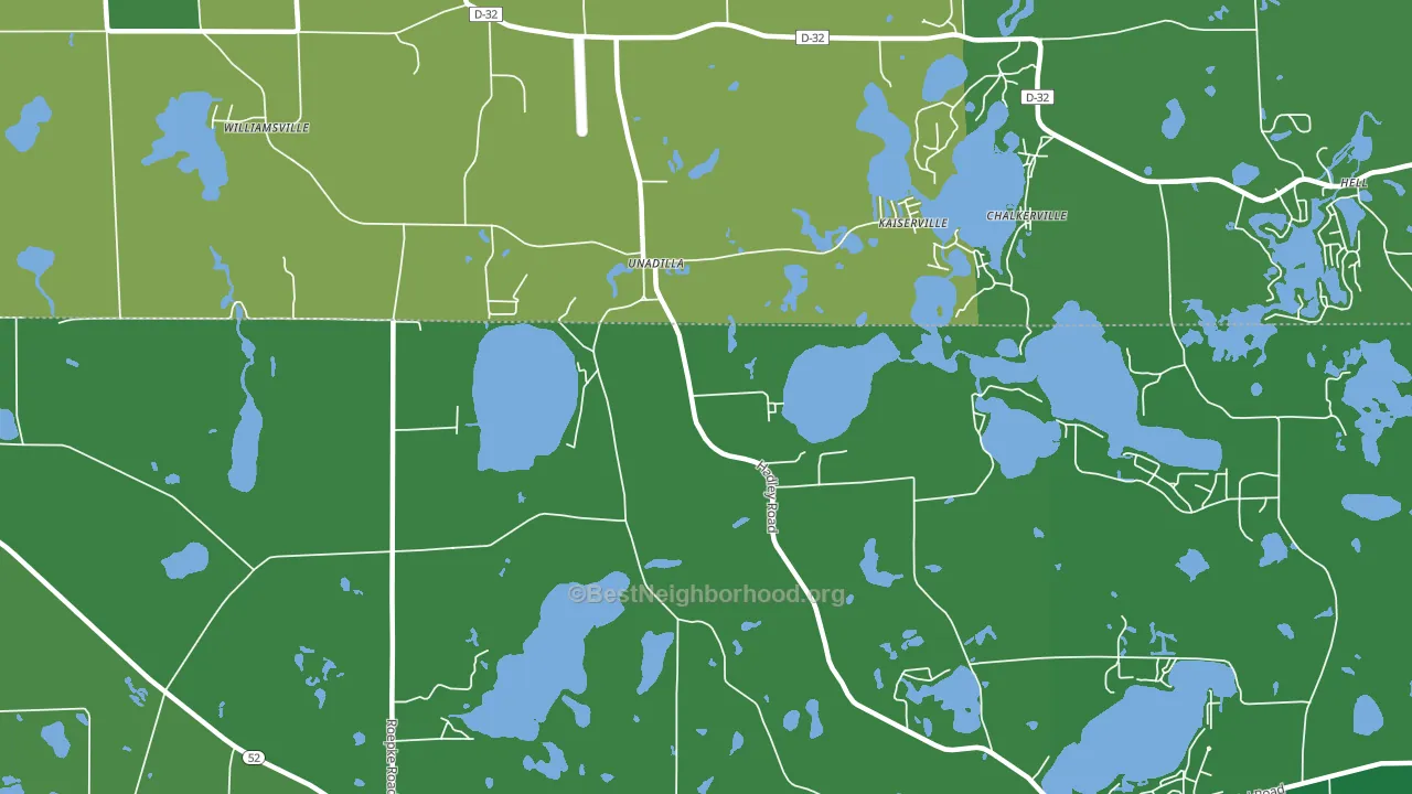 Unadilla, MI block-group voter-turnout map