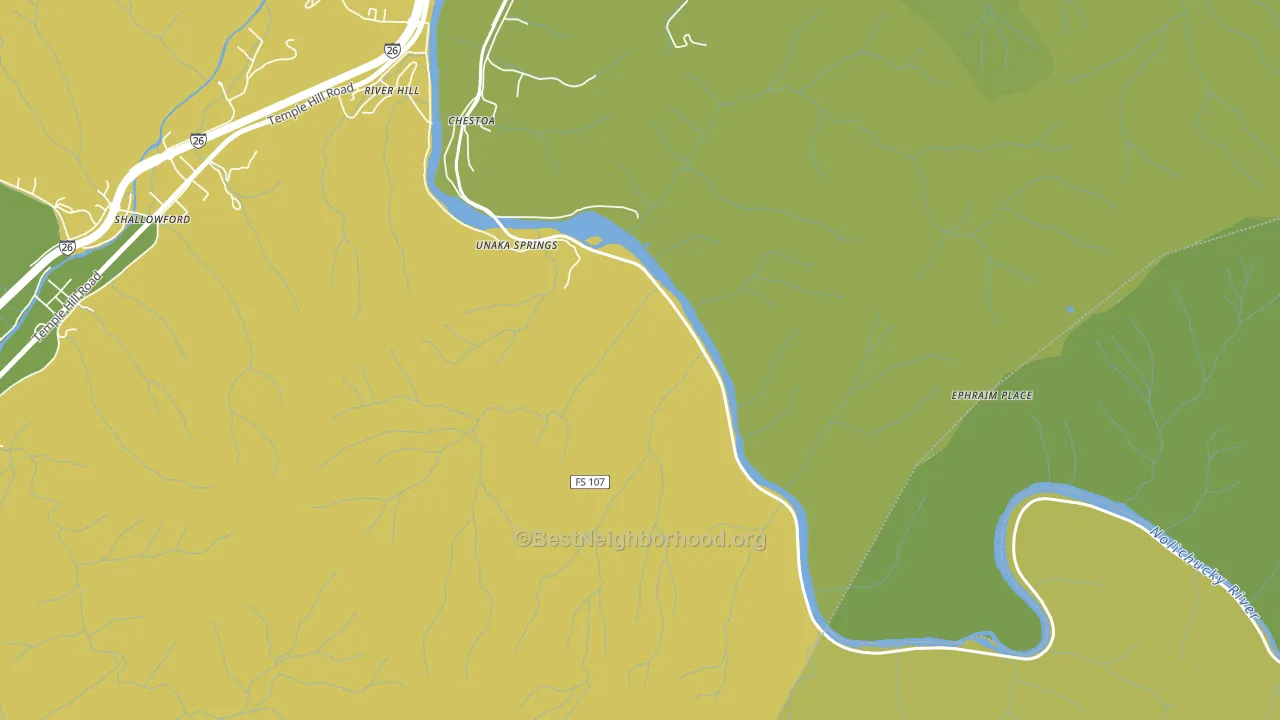 Unaka Springs, TN block-group voter-turnout map