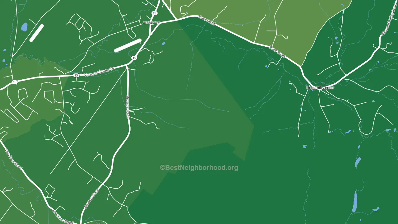 Underhill Center, VT block-group voter-turnout map