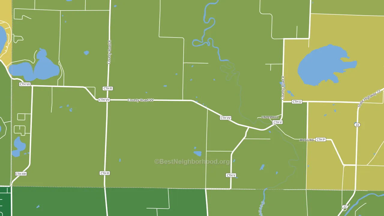 Underhill, WI block-group voter-turnout map