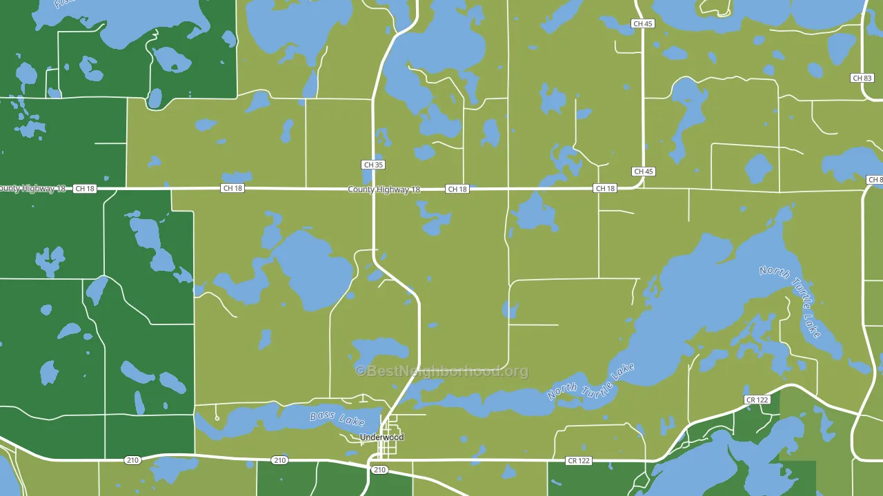 Underwood, MN block-group voter-turnout map