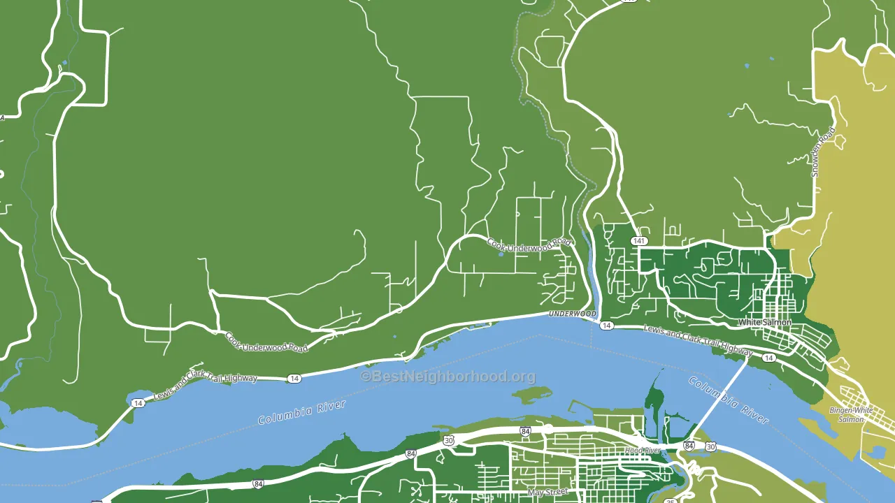 Underwood, WA block-group voter-turnout map