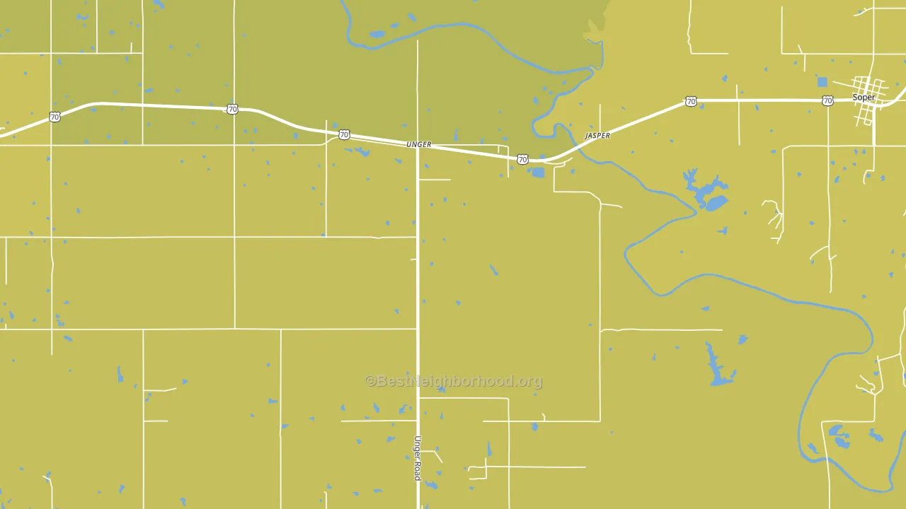 Unger, OK block-group voter-turnout map
