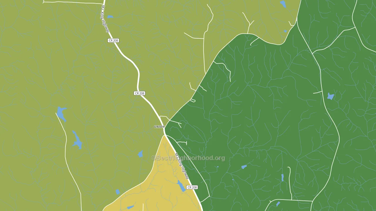Union, AL block-group voter-turnout map