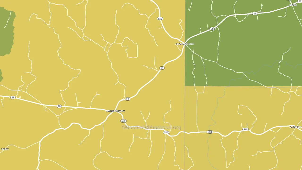 Union Church, MS block-group voter-turnout map