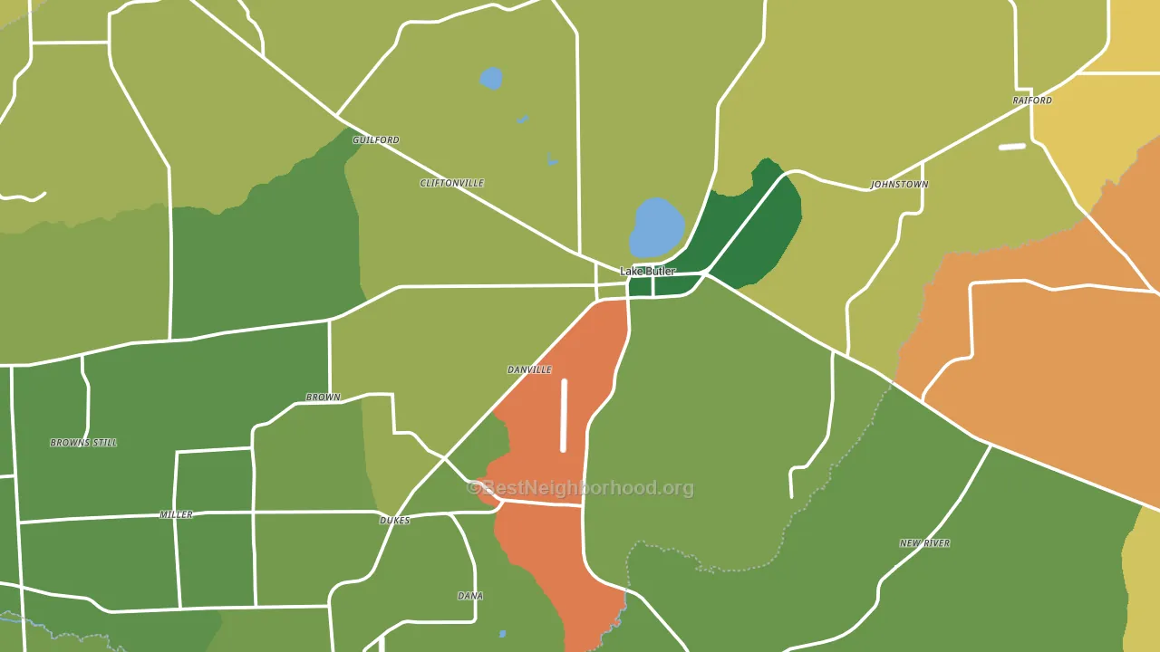 Union County, FL block-group voter-turnout map