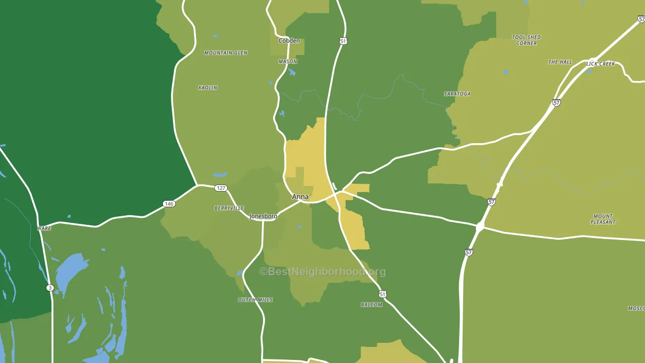 Union County, IL block-group voter-turnout map