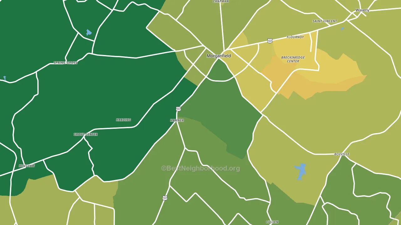 Union County, KY block-group voter-turnout map