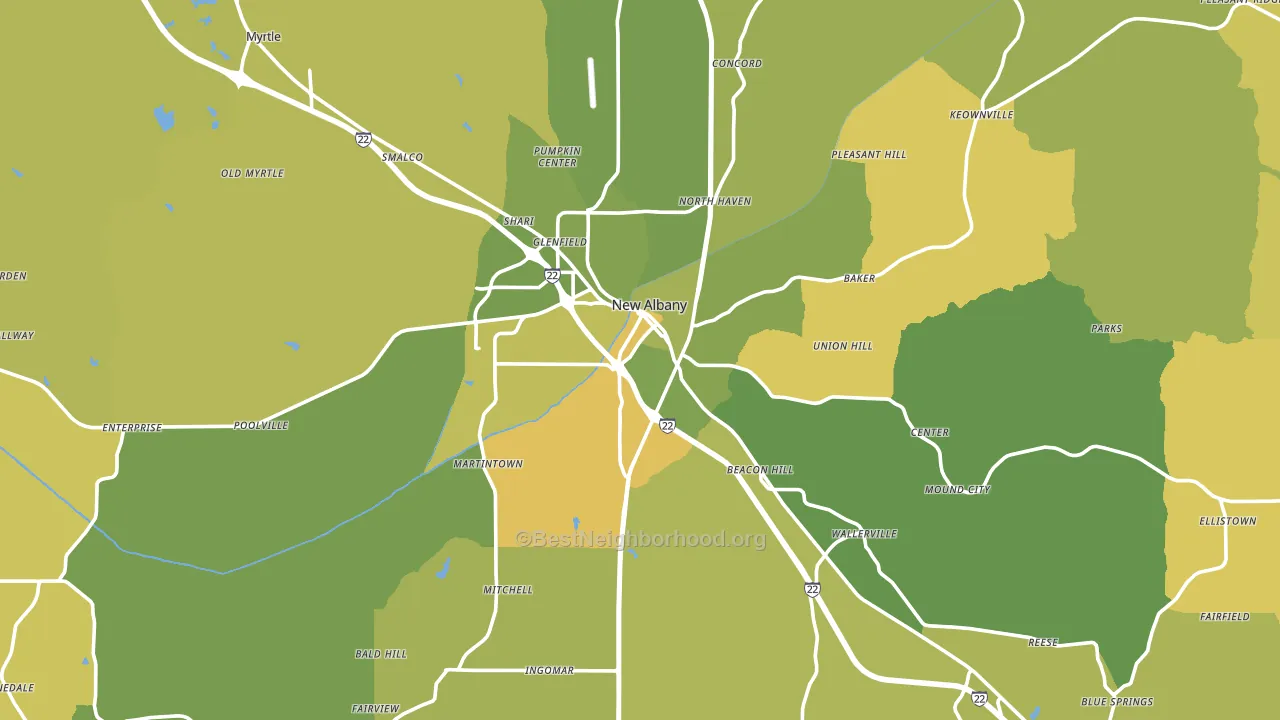 Union County, MS block-group voter-turnout map
