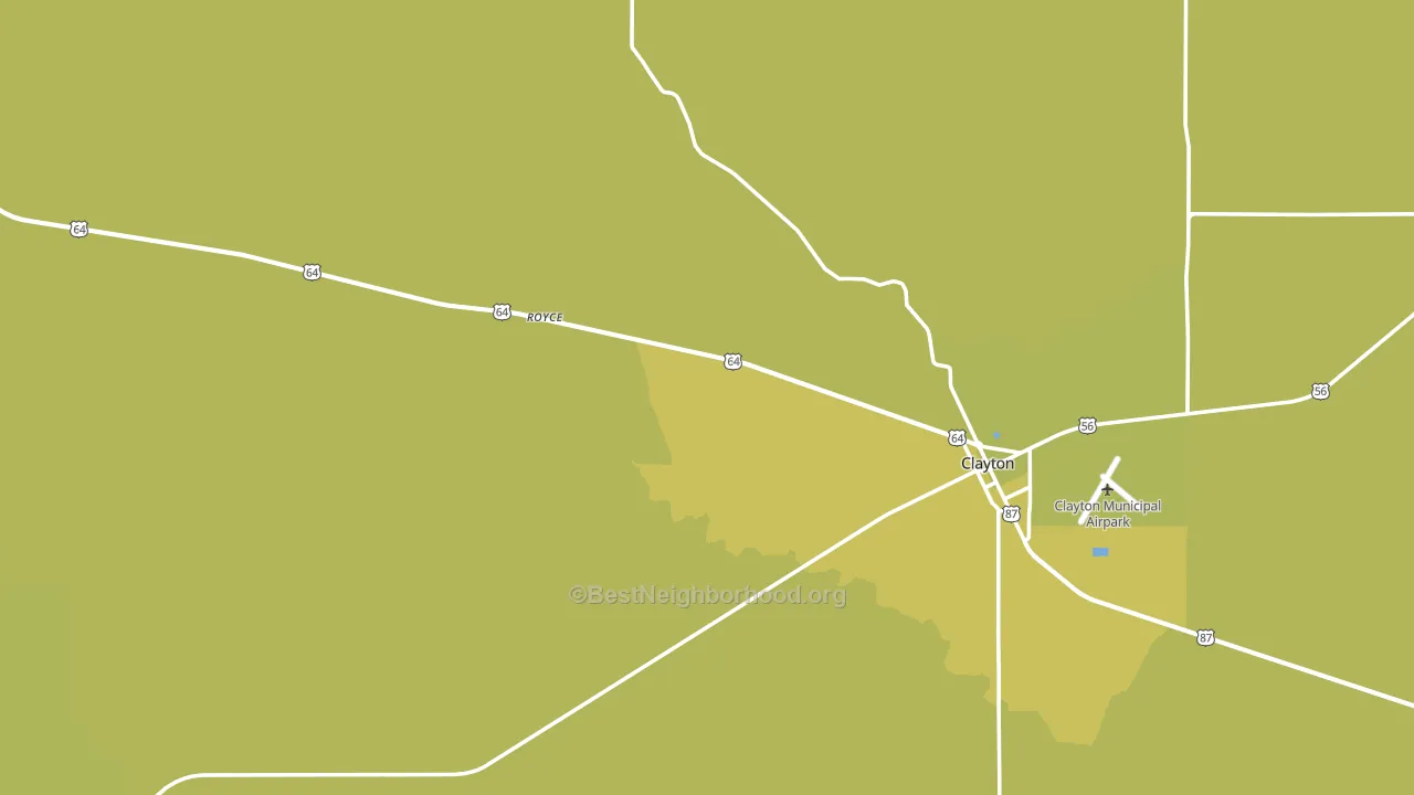 Union County, NM block-group voter-turnout map