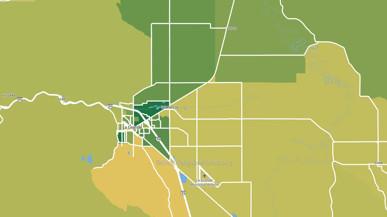 Union County, OR block-group voter-turnout map