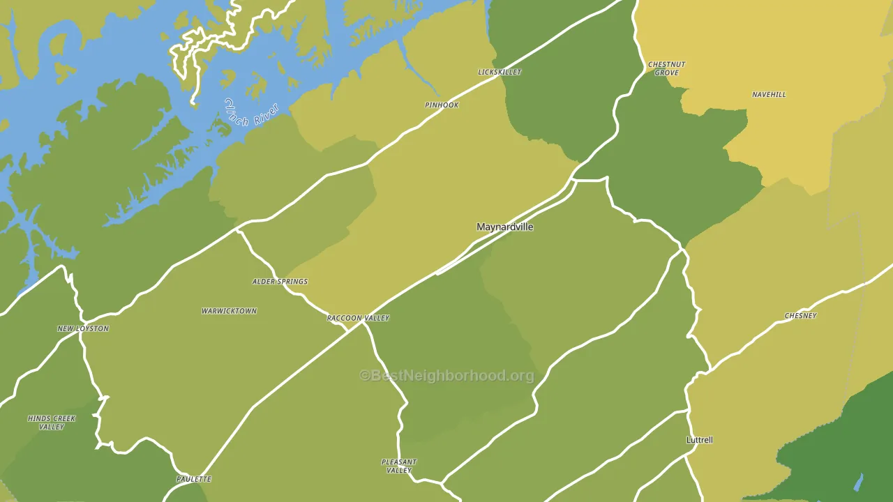 Union County, TN block-group voter-turnout map