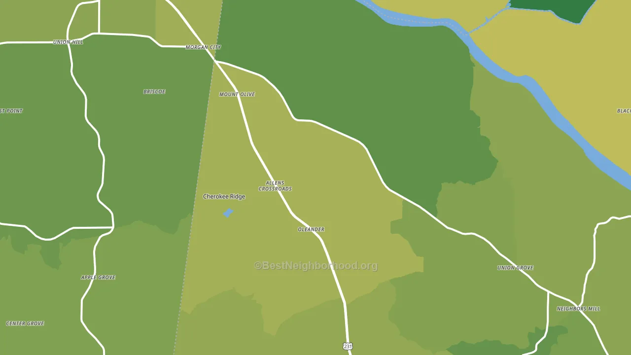 Union Grove, AL block-group voter-turnout map