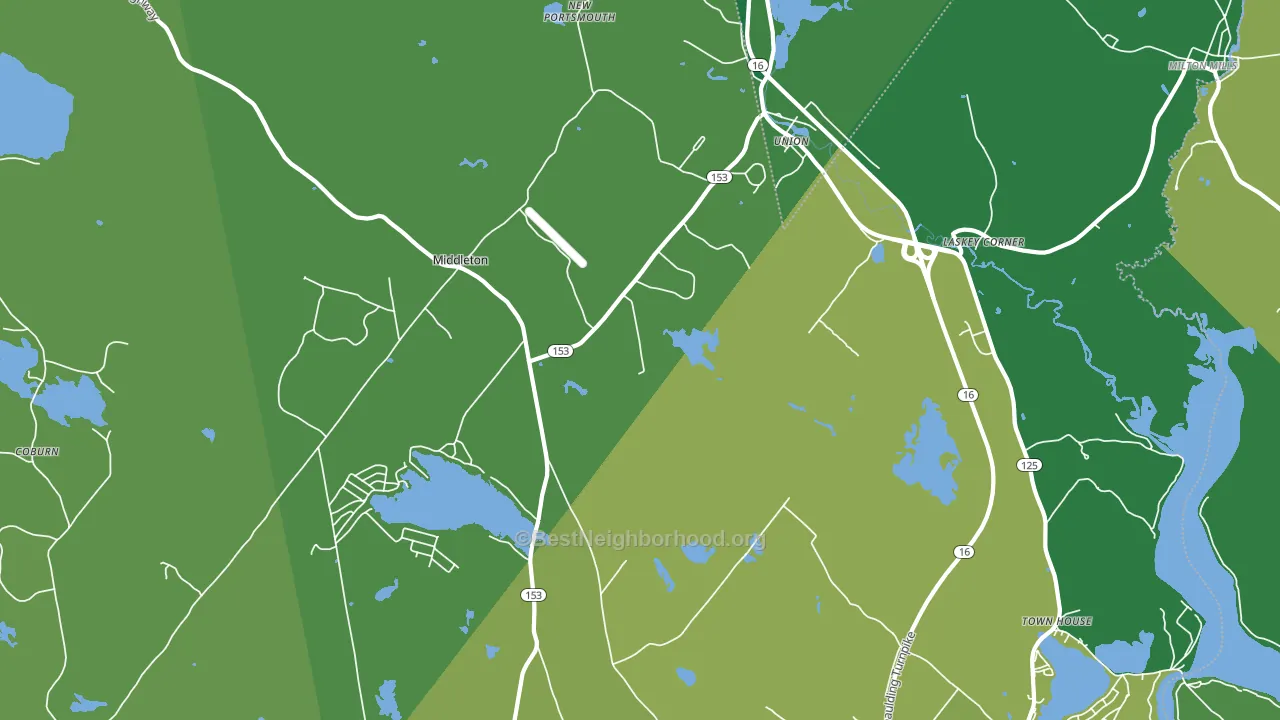 Union, NH block-group voter-turnout map