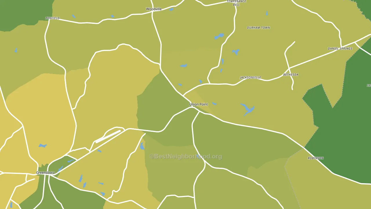 Union Point, GA block-group voter-turnout map