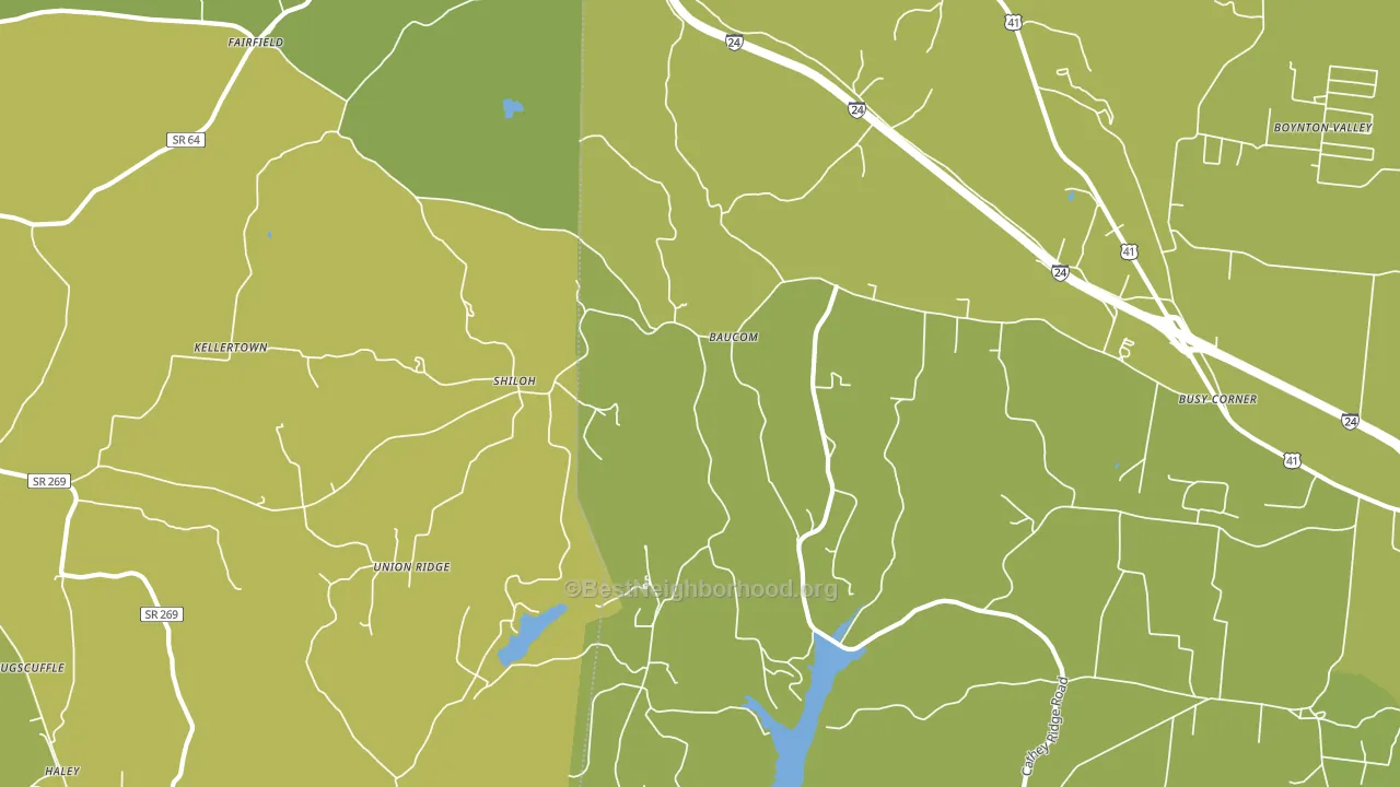 Union Ridge, TN block-group voter-turnout map