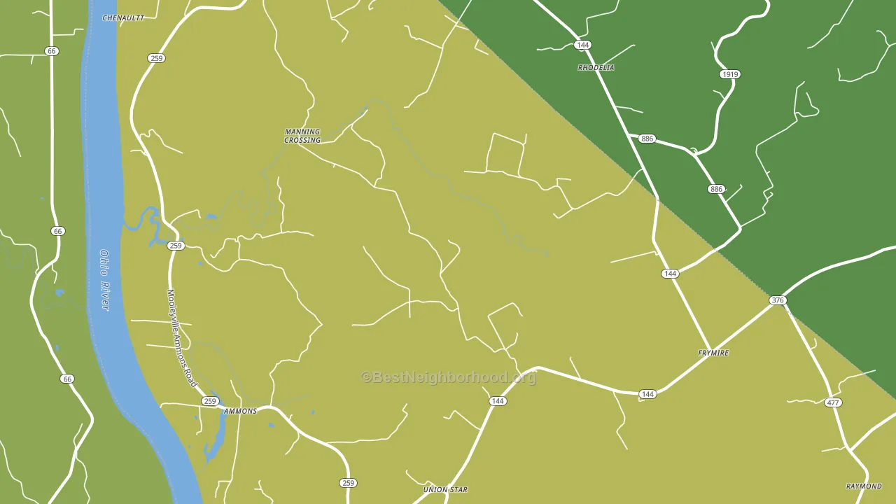 Union Star, KY block-group voter-turnout map