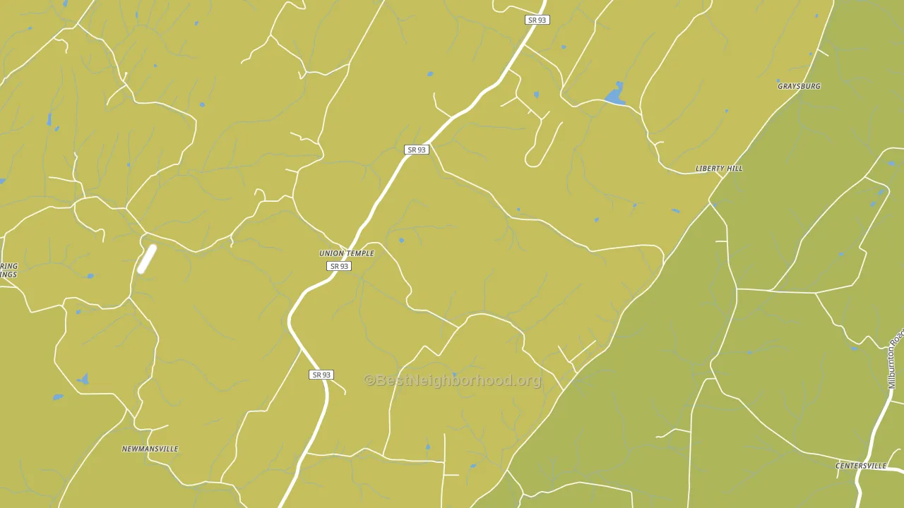 Union Temple, TN block-group voter-turnout map