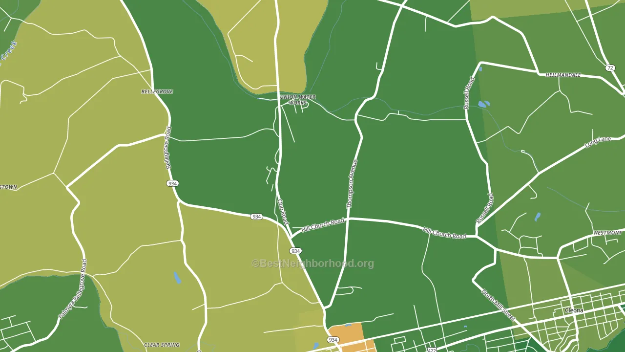 Union Water Works, PA block-group voter-turnout map