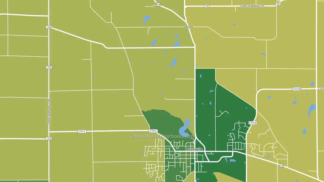 Union, WI block-group voter-turnout map