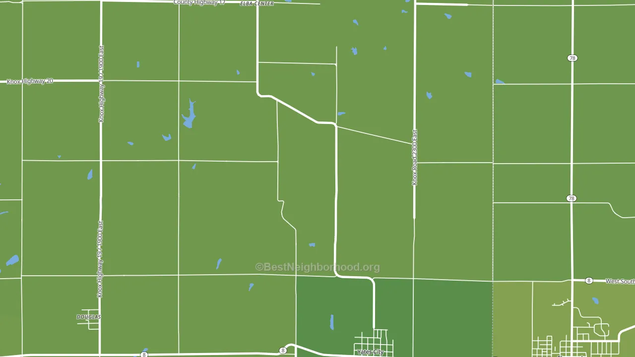 Uniontown, IL block-group voter-turnout map