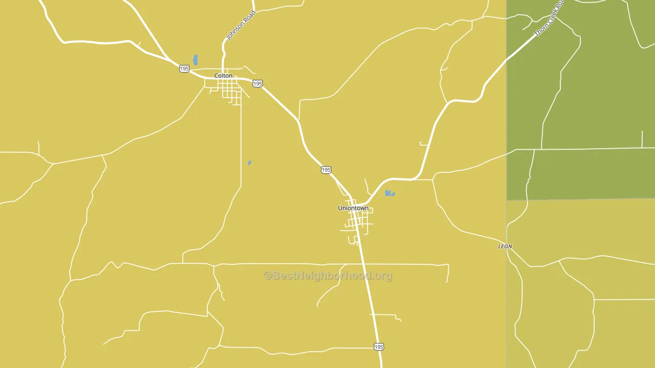 Uniontown, WA block-group voter-turnout map