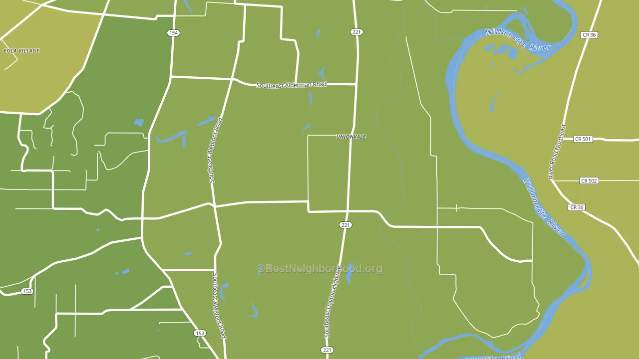Unionvale, OR block-group voter-turnout map