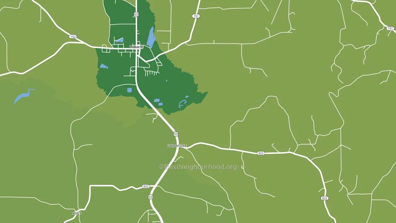 Unionville, LA block-group voter-turnout map
