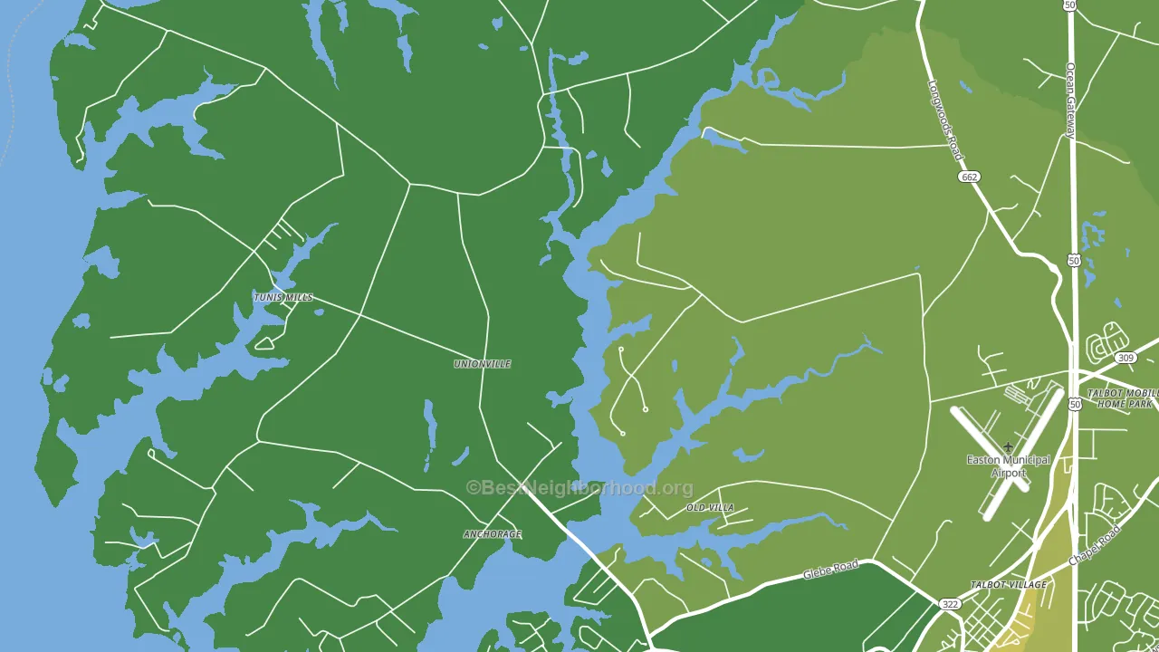 Unionville, MD block-group voter-turnout map