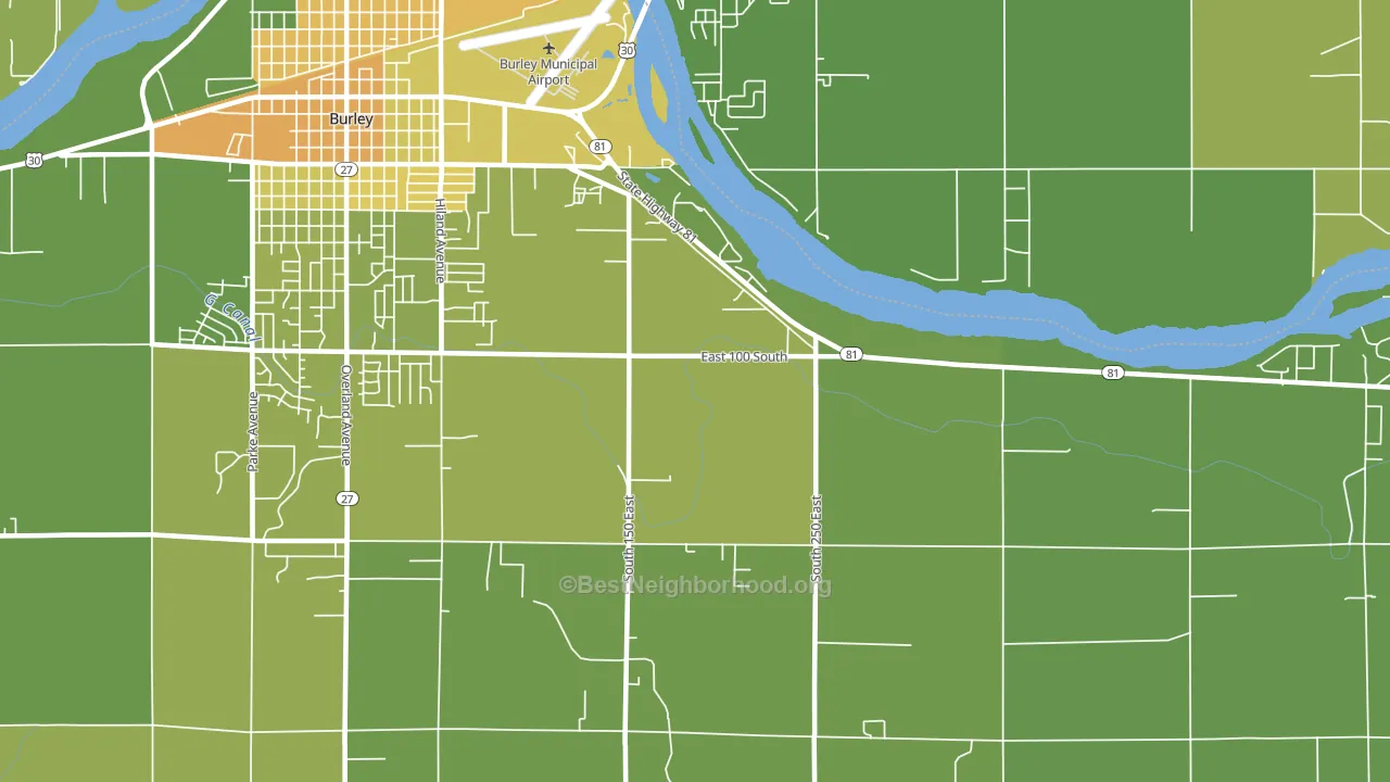 Unity, ID block-group voter-turnout map