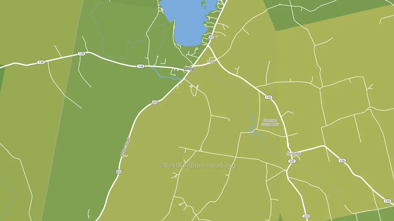Unity, ME block-group voter-turnout map