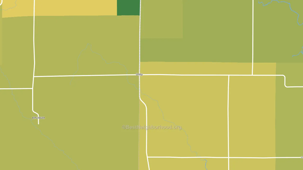 Unity, WI block-group voter-turnout map