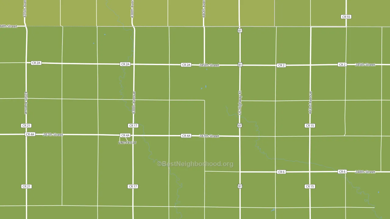 Unityville, SD block-group voter-turnout map