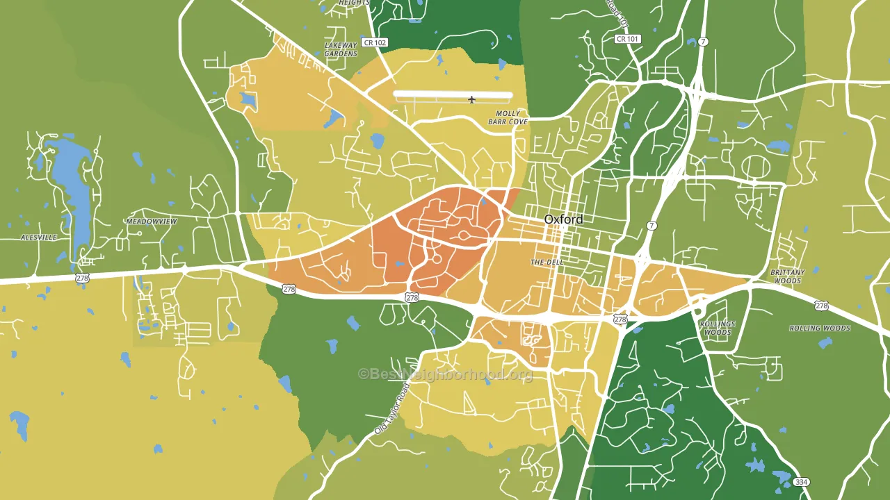 University, MS block-group voter-turnout map