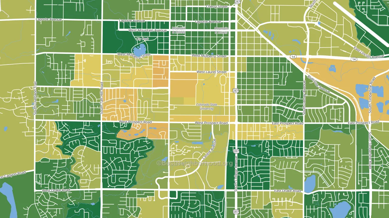 University North, Fort Collins, CO block-group voter-turnout map