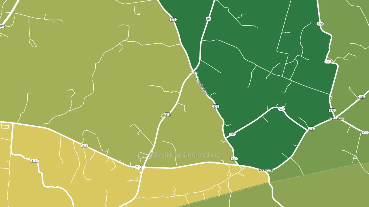 Uno, KY block-group voter-turnout map
