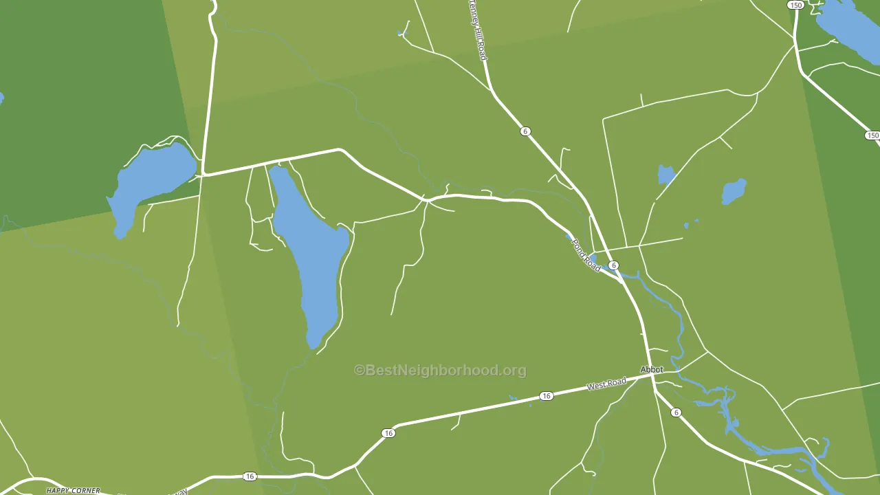 Upper Abbot, ME block-group voter-turnout map