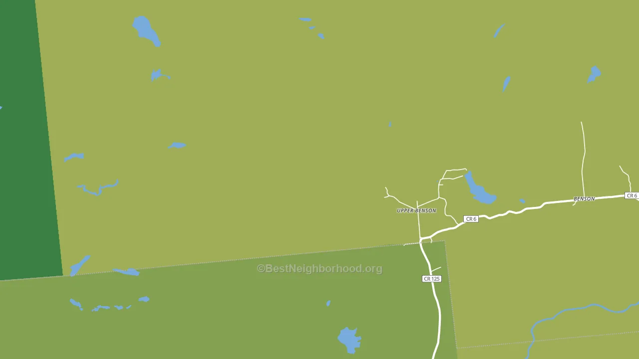 Upper Benson, NY block-group voter-turnout map