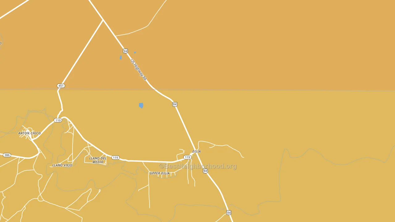 Upper Dilia, NM block-group voter-turnout map