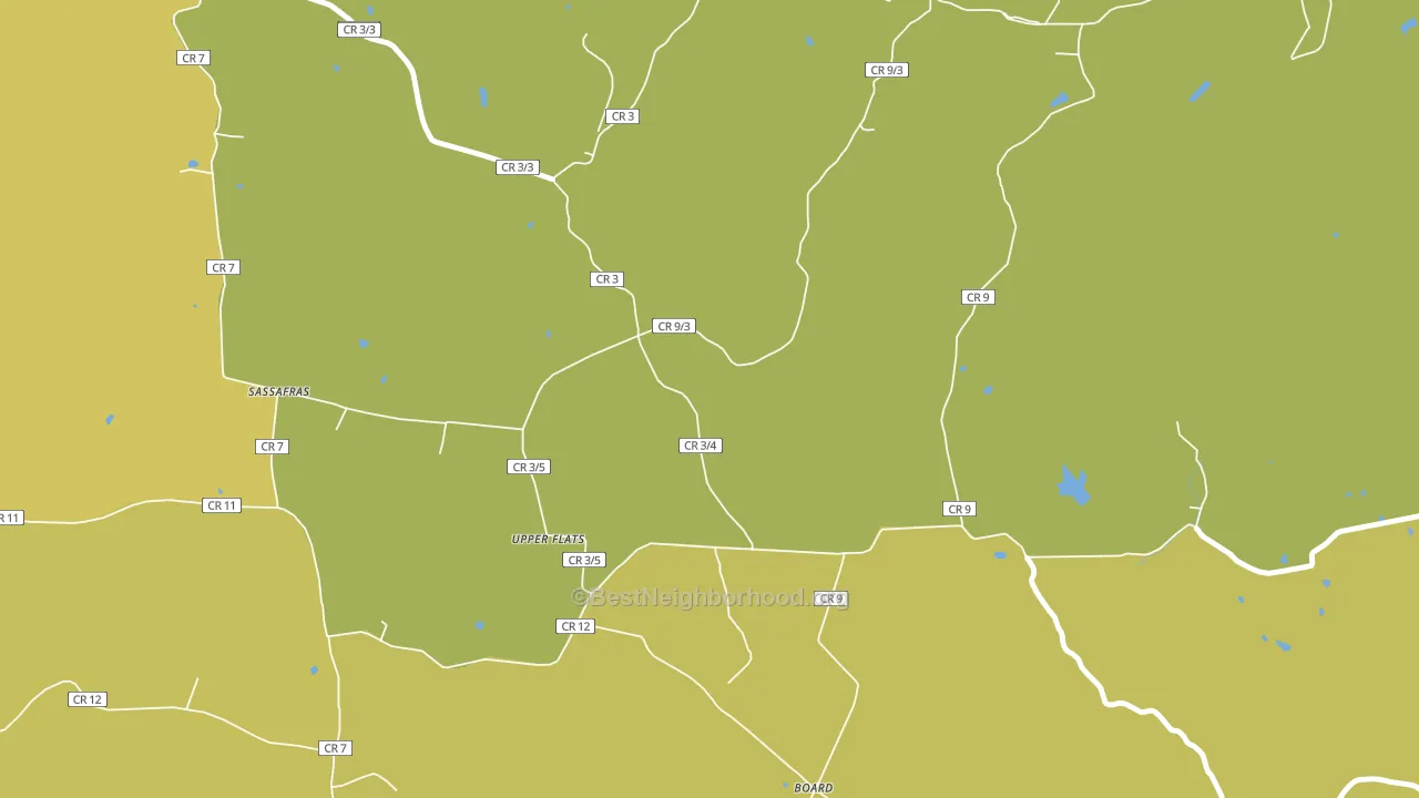 Upper Flats, WV block-group voter-turnout map