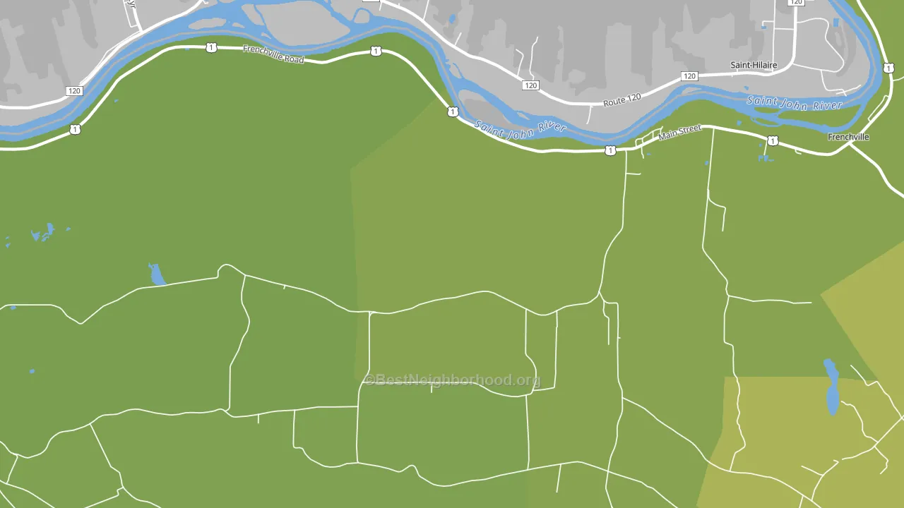 Upper Frenchville, ME block-group voter-turnout map