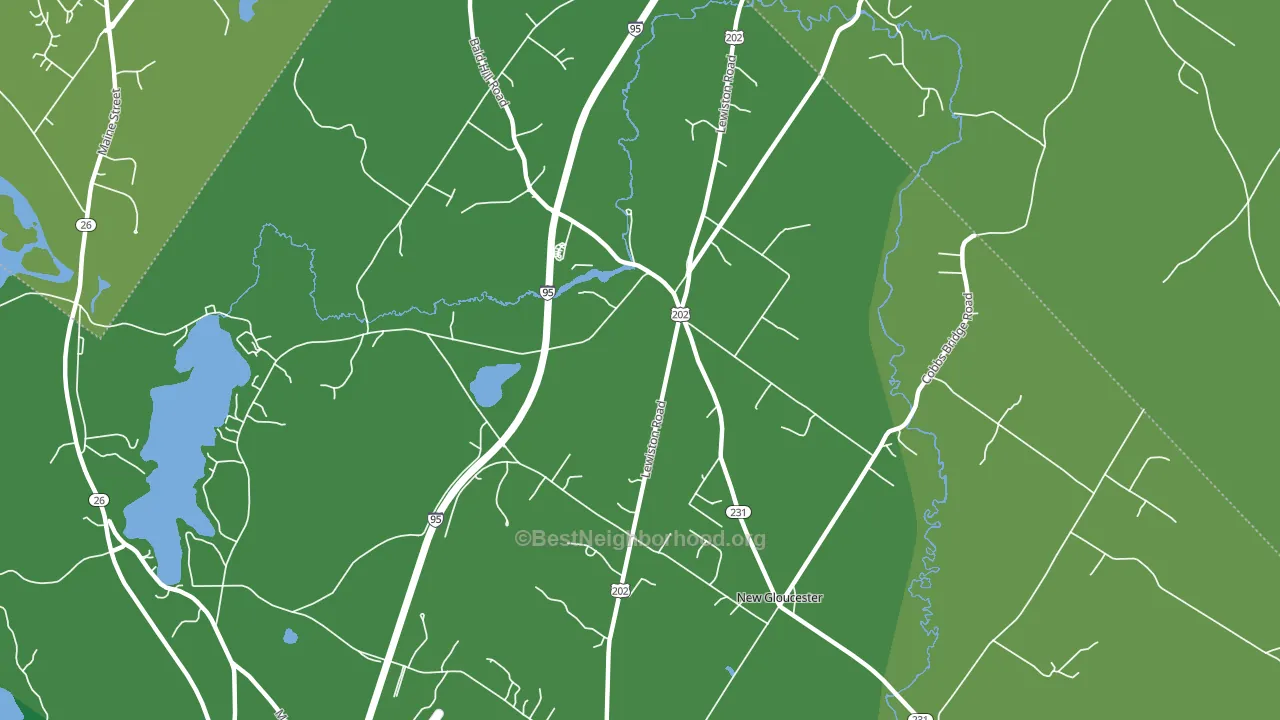 Upper Gloucester, ME block-group voter-turnout map