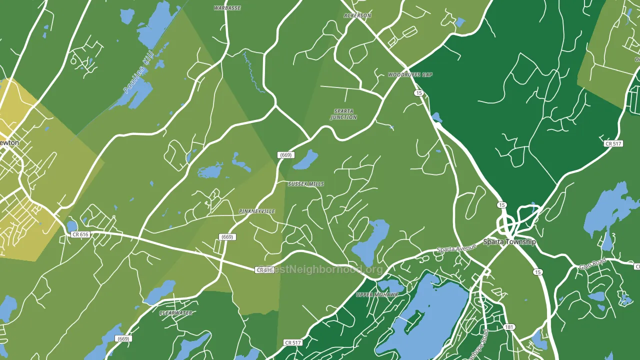 Upper Mohawk, NJ block-group voter-turnout map