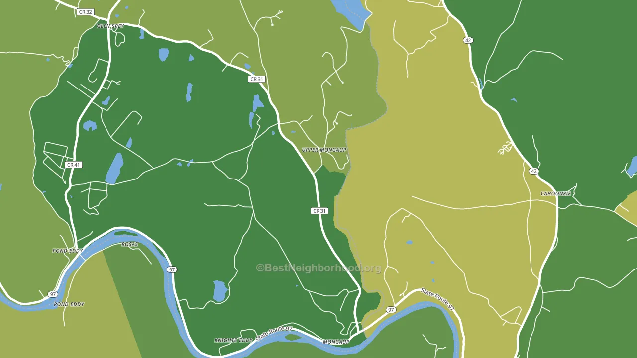 Upper Mongaup, NY block-group voter-turnout map