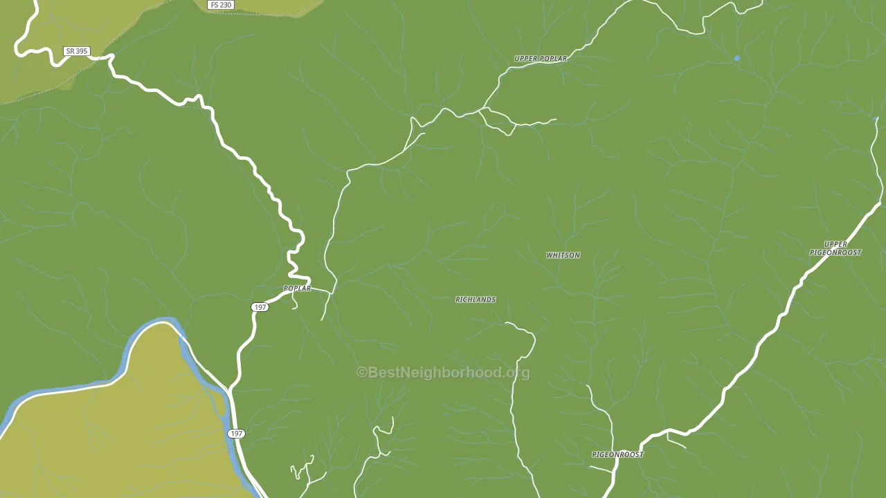 Upper Poplar, NC block-group voter-turnout map