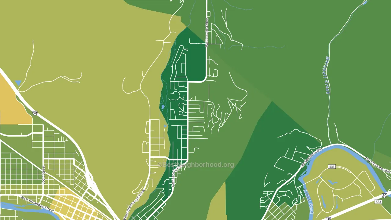 Upper Rattlesnake, Missoula, MT block-group voter-turnout map
