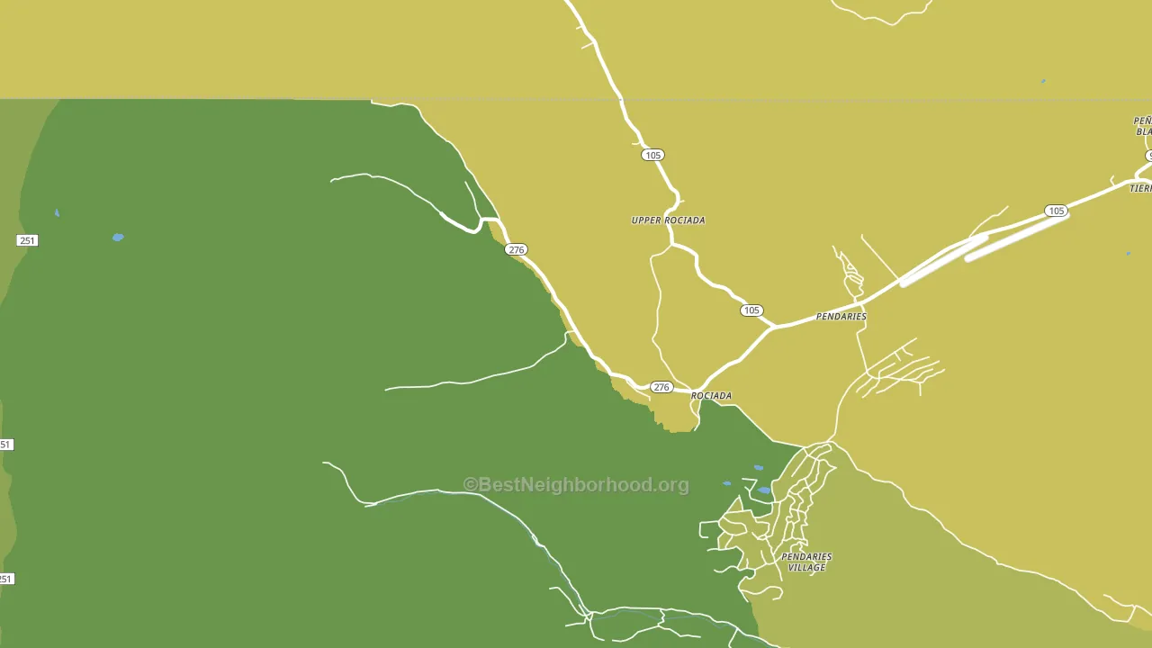 Upper Rociada, NM block-group voter-turnout map