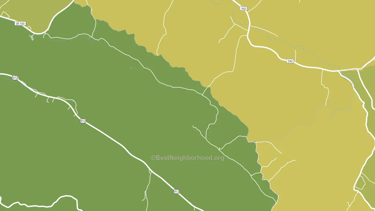 Upper Sinking, TN block-group voter-turnout map