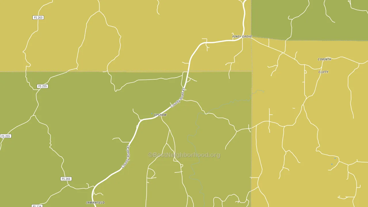 Upshaw, AL block-group voter-turnout map