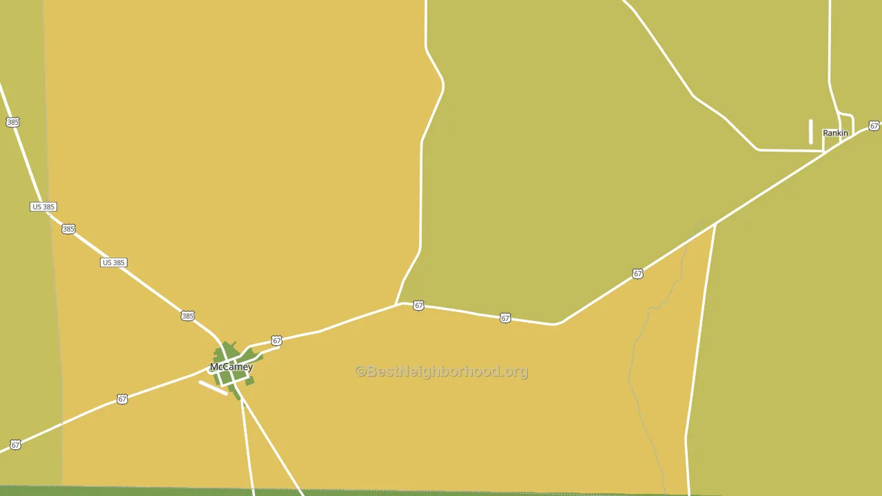 Upton County, TX block-group voter-turnout map